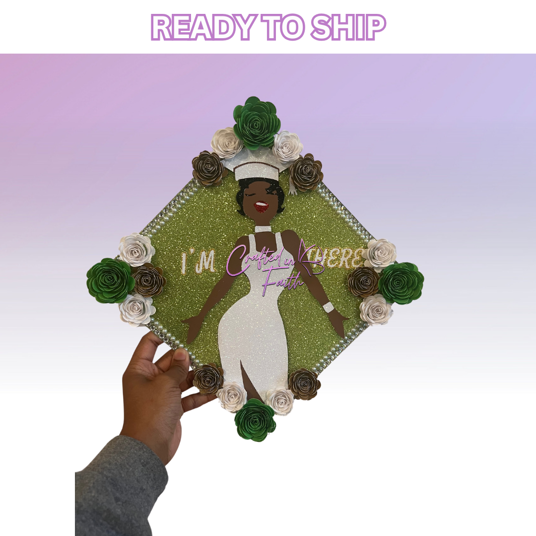 READY TO SHIP "I’m There (Princess Tiana)” Graduation Cap Topper
