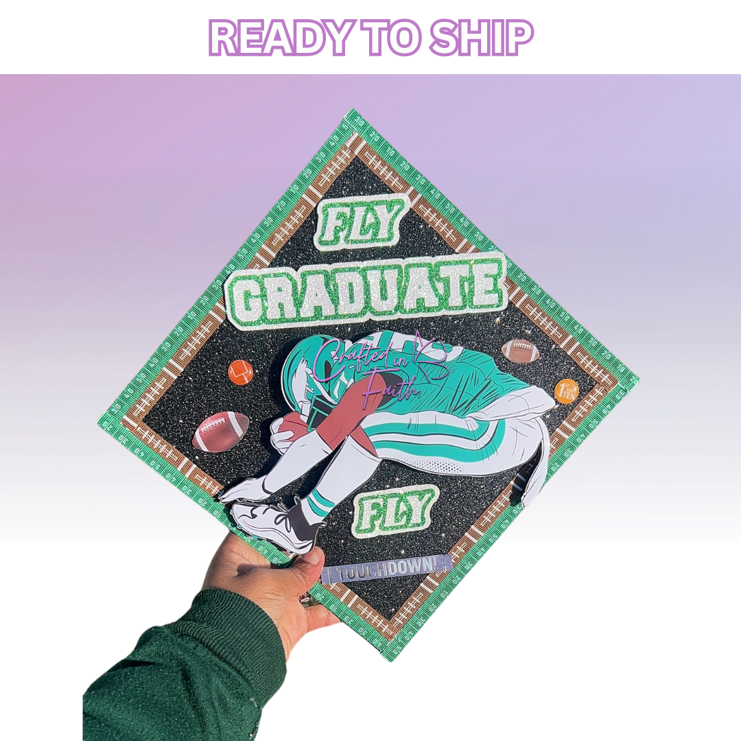 READY TO SHIP "Fly Graduate Fly” Graduation Cap Topper