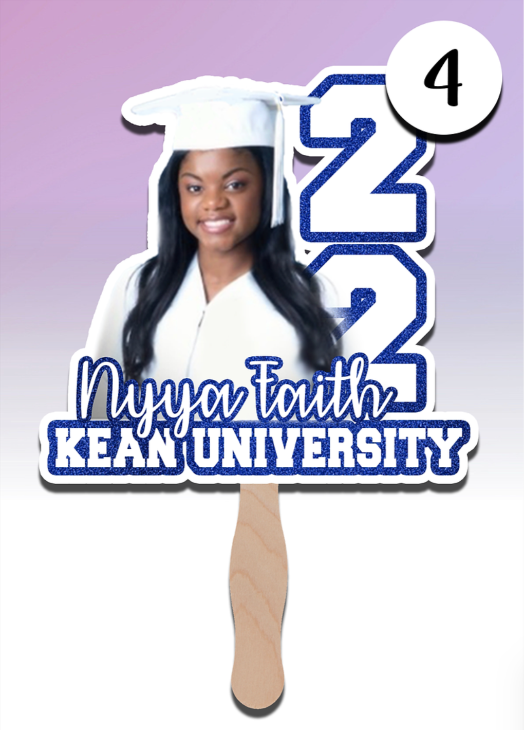Deluxe Graduation Bundle | Custom Cap Topper, Stole, and (4) Photo Fans