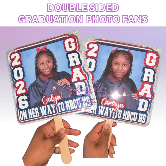 Graduation Photo Fans **DOUBLE-SIDED**