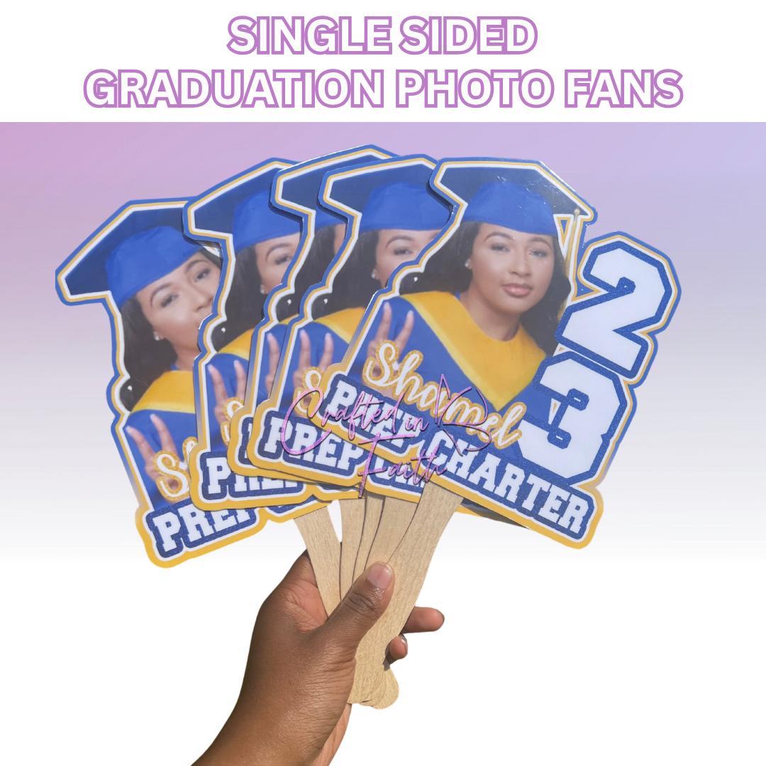Graduation Photo Fans **SINGLE-SIDED**