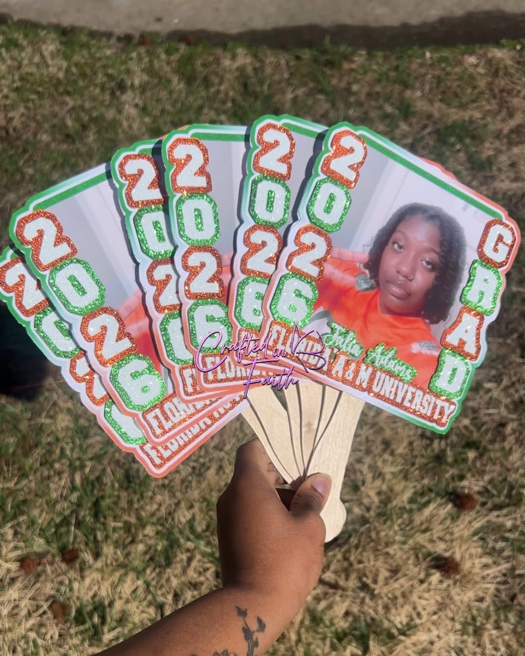 Graduation Photo Fans **SINGLE-SIDED**
