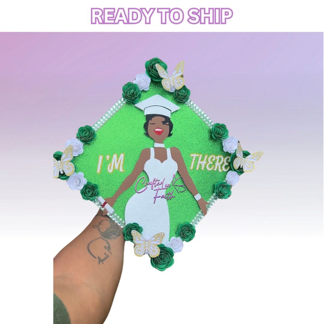 READY TO SHIP "I’m There (Princess Tiana)” Graduation Cap Topper