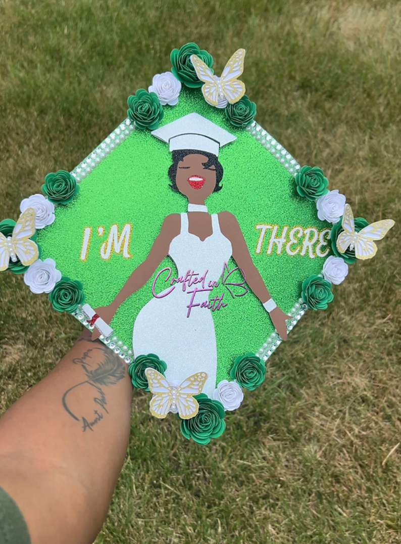 READY TO SHIP "I’m There (Princess Tiana)” Graduation Cap Topper