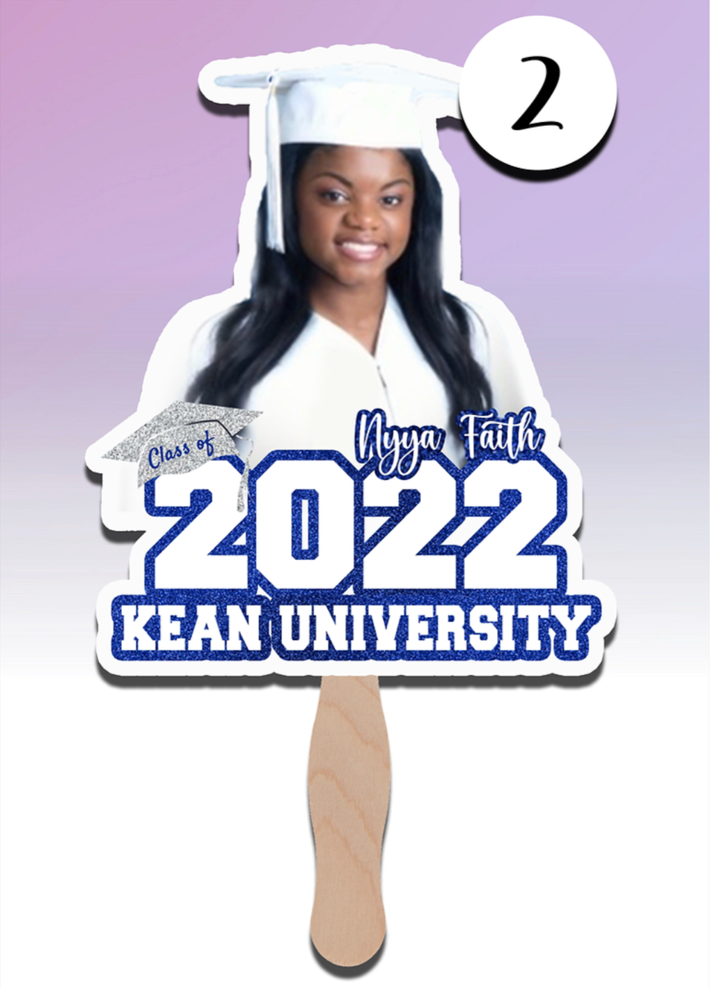 Deluxe Graduation Bundle (ADULT) | Custom Cap Topper, Stole, and (4) Photo Fans